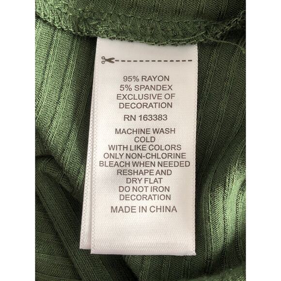 Rio & Rian Dolman 3/4 Sleeve Top Women's XL Boat Neck Dark Forest NEW - Picture 7 of 8